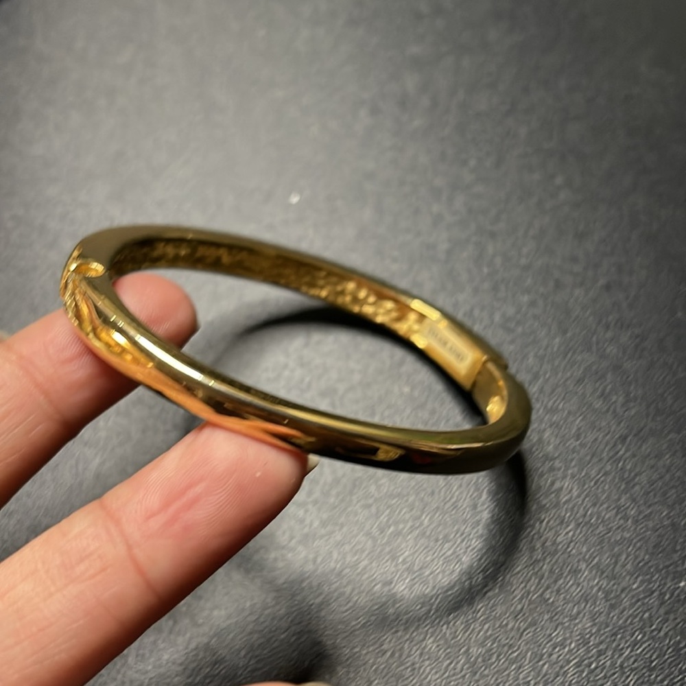 Gold plated bracelet with Swarovski crystals - Picture 7 of 9